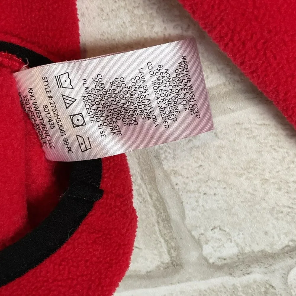 Nautica Kids Red & Black Quarter-Zip Sweater Size 7